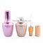 Beautiful design pink gold empty round shaped 18ml refillable glass spray bottle for cosmetic perfume packaging