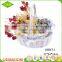 White wicker empty flower girl baskets wholesale