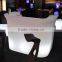 Modern fashion beautiful growing lighting curve waterproof plastic LED counter for bar/pub/club