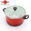 OEM 3pcs Enamel / ceramic cassrole / stockpot with glass lid