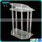 Contemporary Clear Acrylic Lectern & Podium With Storage Shelf teacher podium