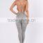 Blank Catsuit Latex Sexy Scoop Neck Criss Cross Back Skinny Leg Sexy romper women