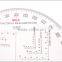 China Kearing plastic small round accurate 6 inch military protractor