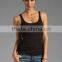 2x1 Ribbed Modal Cotton Tank Tops in Black