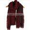 Women Soft Fringe Winter Plaid Cashmere Scarf