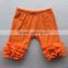 New arrival baby blank bushy ruffle petti pant kids cotton knitted trousers icing leggings capris toddler girls pants
