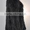 YR134 World Popular Raccoon Fur Coat /Factory Wholesale Knit Raccoon Fur Overcoat