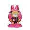 cartoon plush children girl school bag with safe harness