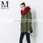 Wholesale Elegance High Fashion Top Luxury Raccoon Fur Collar Real Fur Parka Jackets Women