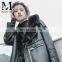 Real Sheep Fur Spring Tuscan Leather Jacket Long Sleeve Genuine Leather Jacket