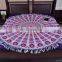 Indian White Mandala Wall Hanging Indian Tapestries With Tassel Lace Throw 72" Round Bohemian Bedspread Bed Throw