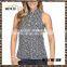 sleeveless raw uncut t-shirts fashion urban style women t shirt extra long full-size printing t-shirts