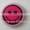 smile face custom print logo tinplate metal button badge,round pin badge for promotion