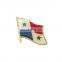 Pocket flag shape metal badge custom for souvenir