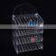 Assembly transparent plexiglass 4 layer nail polish display showcase