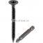 black gypsum screw wood drywall screw