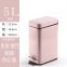 Metal Trash Can Non-slip Base Kitchen Dustbin Steel Stainless Garbage Can