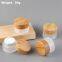 20g Cosmetic Glass Bottle Cosmetic Cream Jar with Bamboo Cap