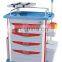 Medical Hospital Furniture Abs Emergency Medical Trolley for Hospital Usage Medicine Trolley Cart