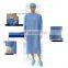 Non Woven Sterilization Surgical Gown Blue Knitted Cuff Disposable Surgery Surgical Gown