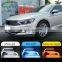 Carest 2Pcs Auto DRL LED Daytime Running Light Turn Signal Day Light Lamp fog lamp cover For VW Passat B8 2017 2018