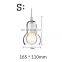 Modern Colored Clear/Amber/Smoke Decorative Glass Pendant Light E27