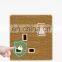 UK/EU Standard TV Wall Socket 86mm*86mm Thick Solid Wood Panel  Sockets And Switches Electrical 16A