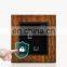 Universal 3 Pin  Wall Socket With Led Light Thick Solid Wood Panel 86*86mm Socketes And Switches Electrical 16A