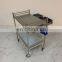 Hospital used clinic stainless operating steel trolley parts mayo instrument trolley
