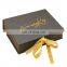 custom matte black rigid apparel boxes printing grey gold stamping scarf packaging box