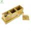 New design Bamboo Office Supplies Organizer Bamboo Desk Organizer Pen Holder Accessories Storage Stationery Box