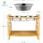 Adjustable Elevated Dog Cat Food and Water Bowl Stand Feeder with 2 Bowls Pet Raised Bowl for Cats and Small Dog