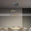 High Power Acrylic Indoor Ash Black Matte Gold Living Room Bedroom Modern Decoration LED Pendant Light