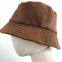 men's and women's fashion genuine sheepskin leather bucket hat