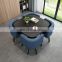 Factory Modern Luxury Hot Sale Saving Place Coffee Table Sets Leisure Round Dining Tables And 4 Chairs Set