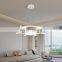 modern minimalist living room LED chandeliers brass lamps square rings home dining room study bedroom lamp wholesale