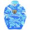 Blue Customized Sublimation Hoodie with Lion Pattern Printed on the Front