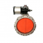 High quality pneumatic dust removal butterfly valve durable double flange butterfly valve