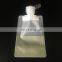 Custom reusable matte abrasif 30ml liquid doypack small clear refillable stand up travel pouch with spout