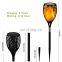 4 Pack IP65 Waterproof Garden Pathway LED Solar Torch Light with Flashing Flames