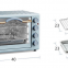 Multi-functional household electric oven