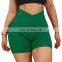 Wholesale Blank Custom V Cut Cross Waist Scrunch Butt Lift Gym Yoga Shorts Workout Training Sport Fitness Wear Clothes For Women