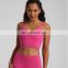 Nude Feeling Soft Breathable Sports Bra Crop Top Outdoor Walking Exercise Wear Custom Women Fitness Yoga Gym Clothes