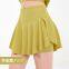 Quick drying built-in pocket with ruffle edge, outdoor badminton and tennis skirt, anti glare fake, two high waisted yoga skirts and pants
