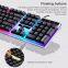 Colorful glare G21 punk wired keyboard and mouse combo 104 Keys Led Backlit Computer Gaming Keyboard And Mouse Combos