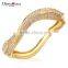 Exclusive Design Trendy Irregular Shape Setting CZ Crystal Bridal Jewelry Bangle