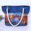 China supplier wholesale digital dog printing handbag women canvas bag