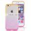 Plastic mobile phone case for samsung galaxy s6 gradient colors transparent tpu case cover