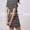 shaped strips women dress short sleeves women dress OEM service