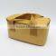 Eco Kraft Paper Large Capacity Tote Bag Outdoor Brown Durable Lunch Bag